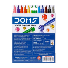 DOMS Aqua Water Colour Pens  FBB Box 12 Shades