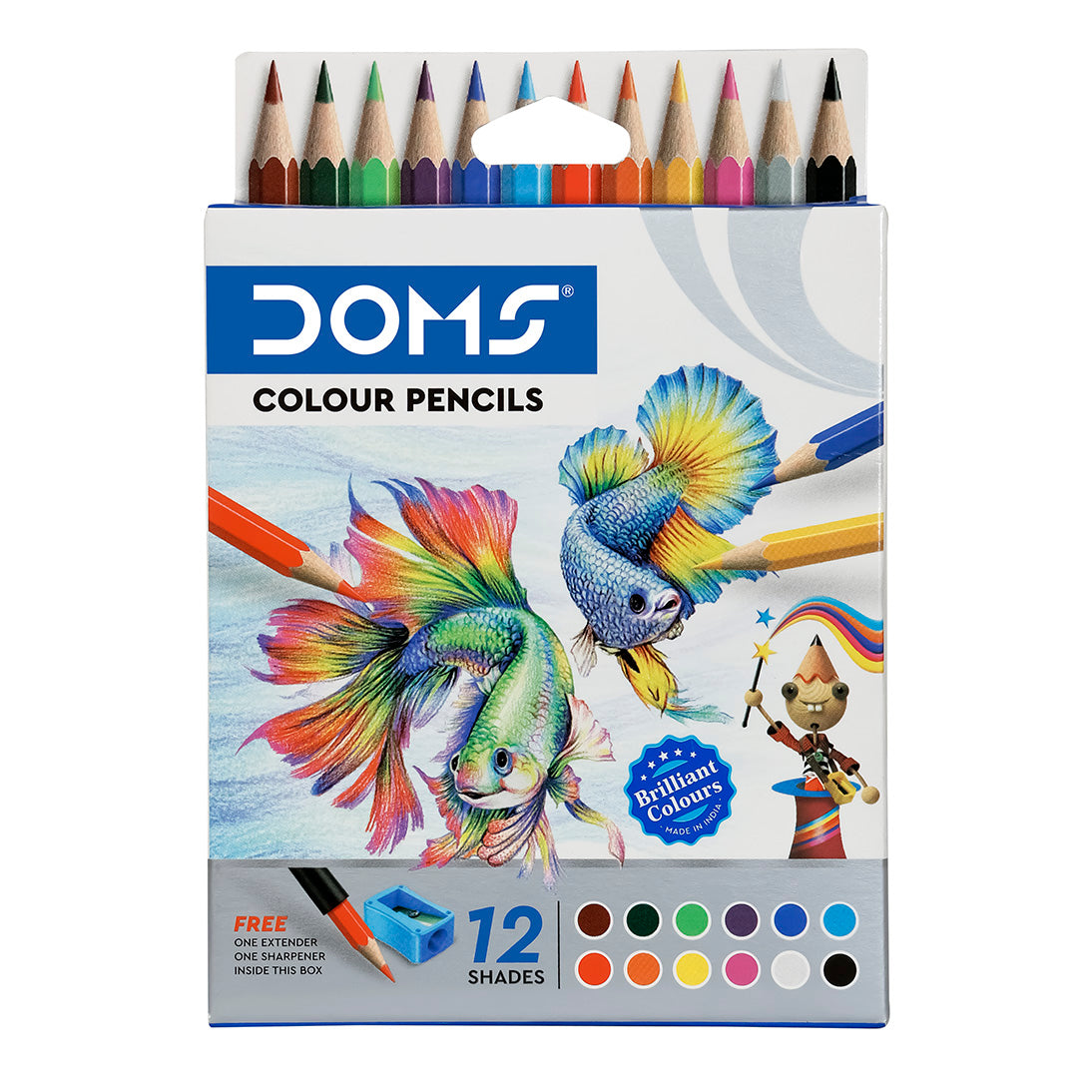 DOMS Half Size Colour Pencils 12 Shades