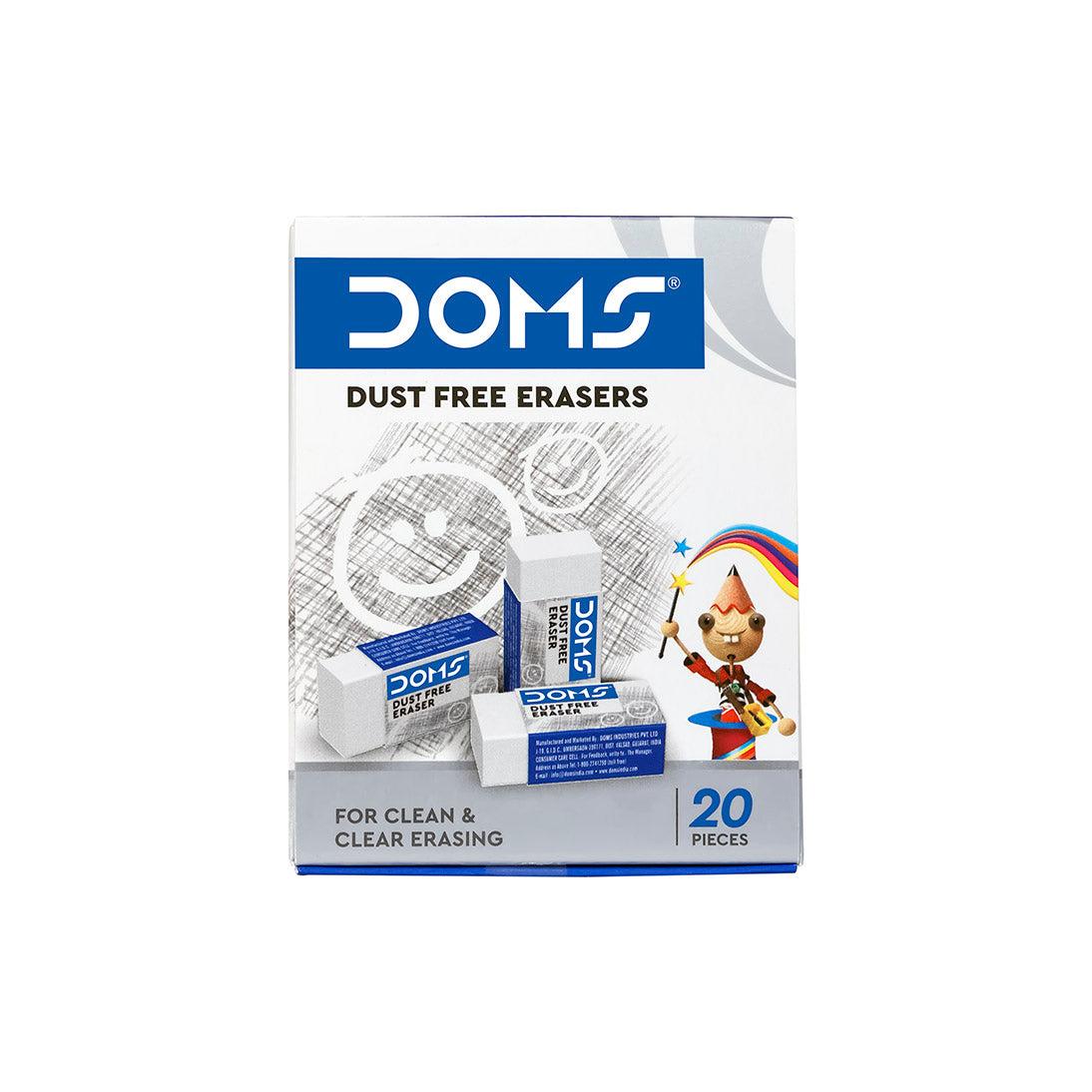DOMS Dust Free Eraser Box 20 Pcs