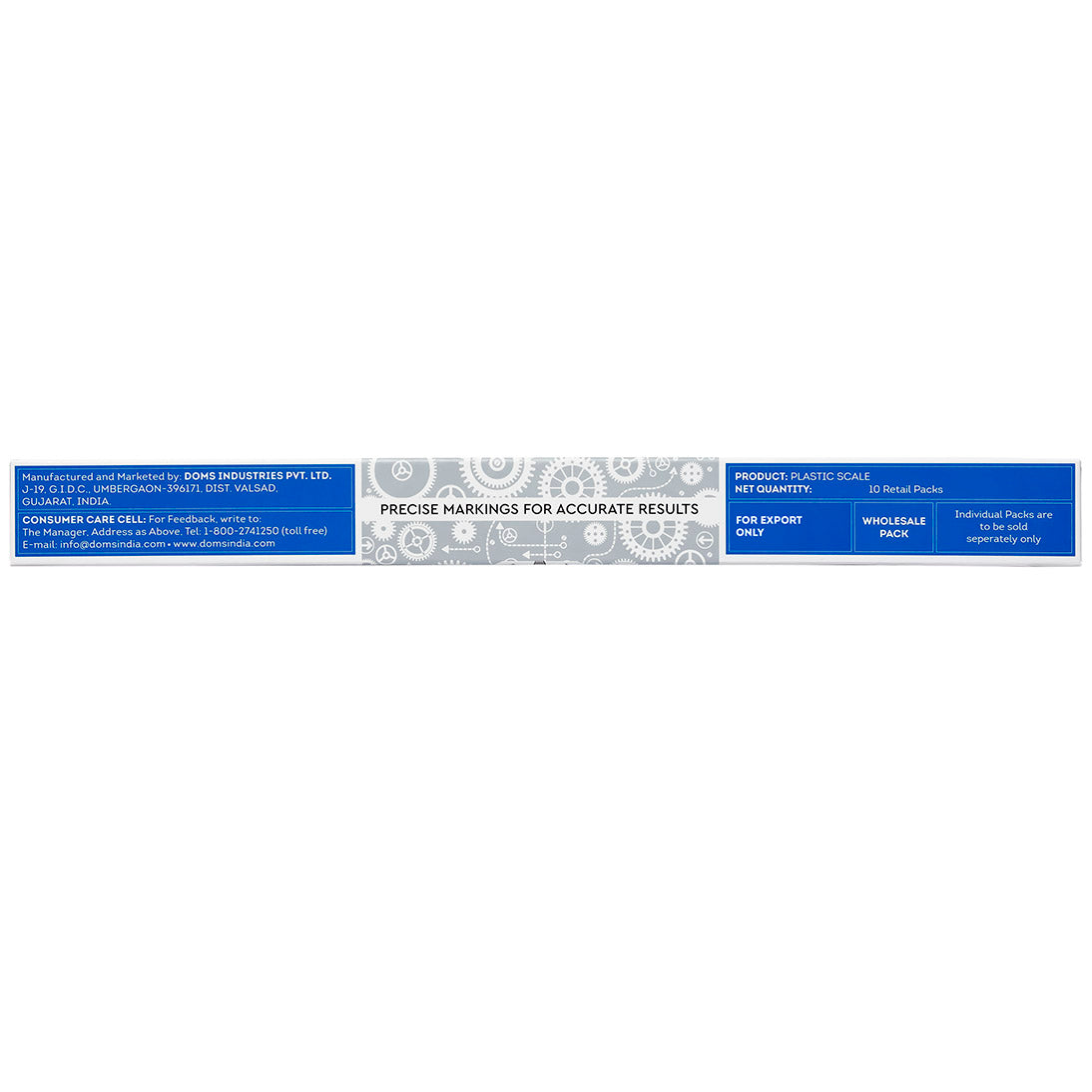 DOMS M-Tech Slim Scale Rulers 30 cms Pack of 10