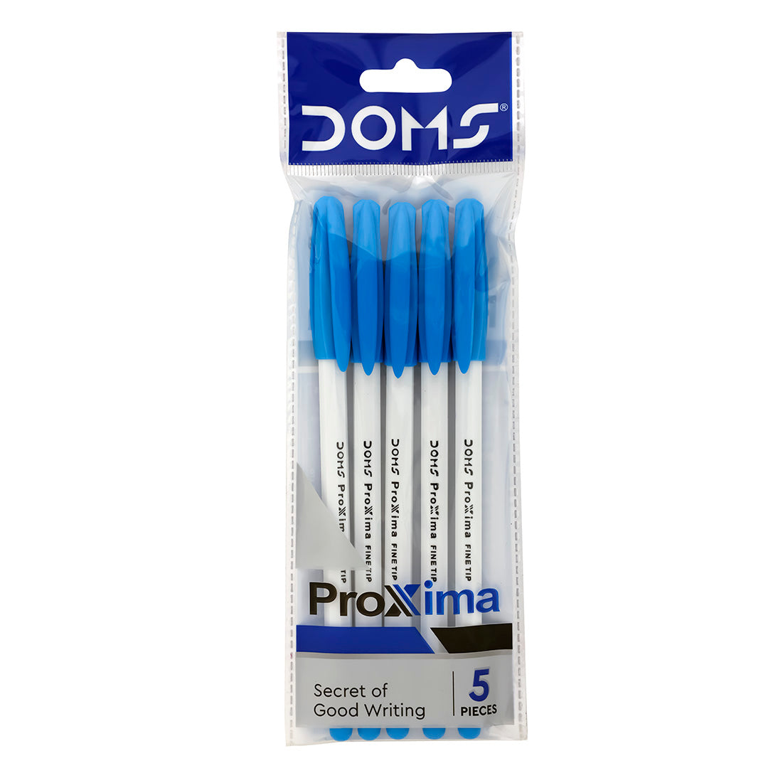 DOMS Proxima Fine Tip Ball Pens Pouch - 5 Pcs