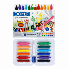 DOMS DOMMY Mate  Plastic Crayons 12 Shades Box